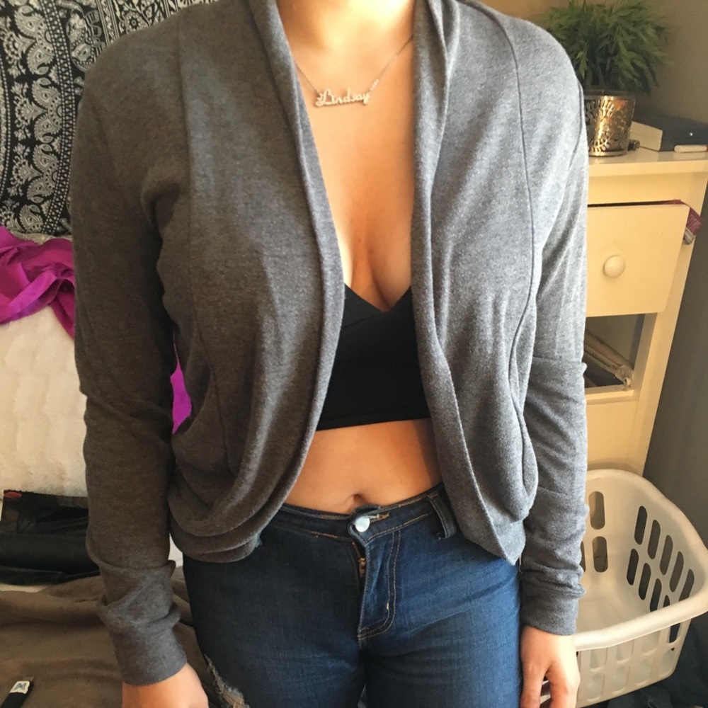 a great grey cardigan!